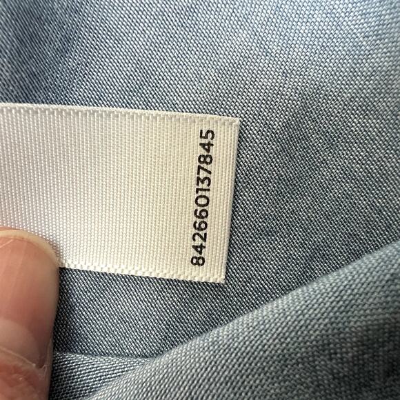 POPSUGAR Chambray Sleeveless Shirt Dress Tie-Waist Button Down Pockets Small - Picture 6 of 6